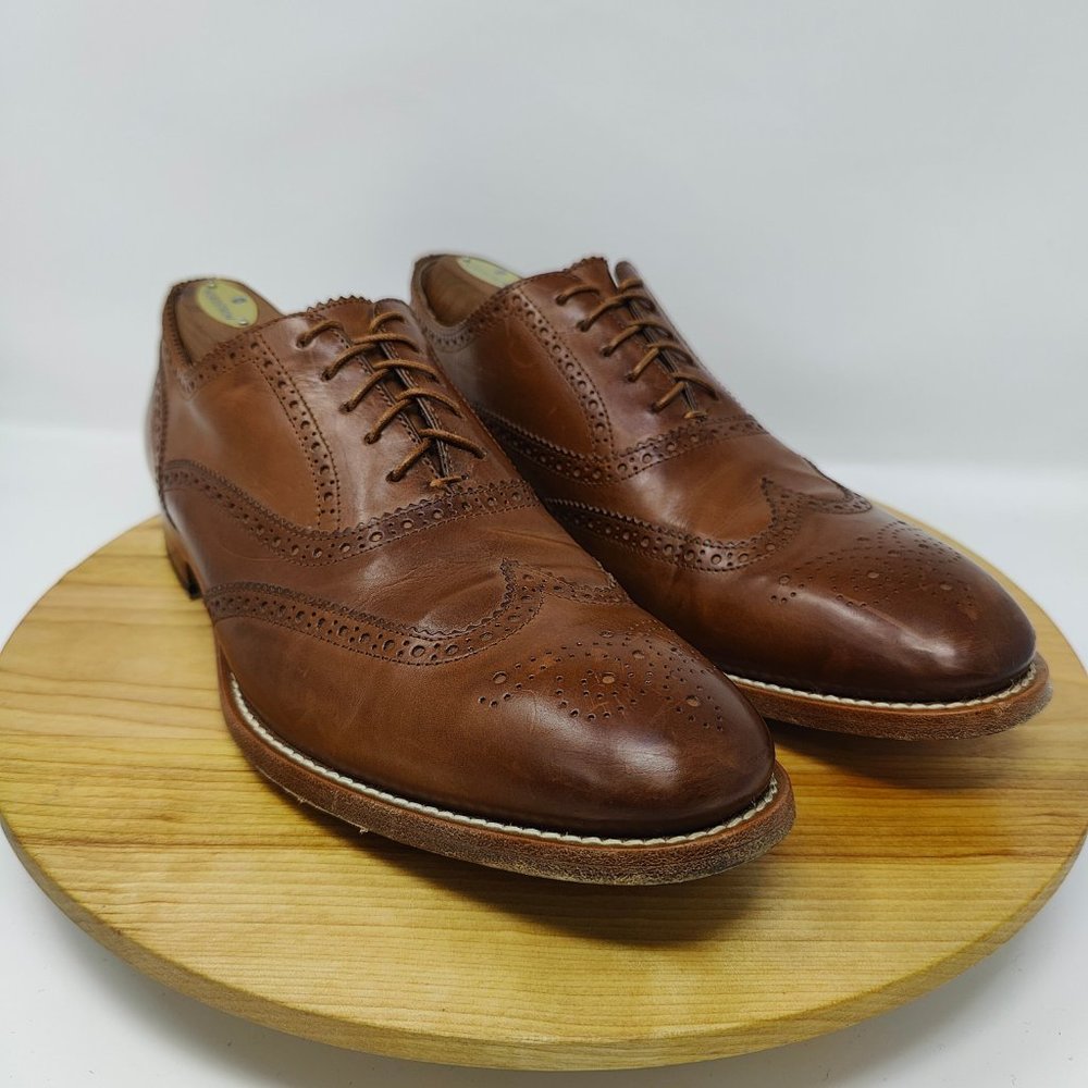 Paul Smith Wing Tip Shoes- Mens- Size 44- Brown- [S008]- Oxford Dress Shoes - Picture 2 of 10